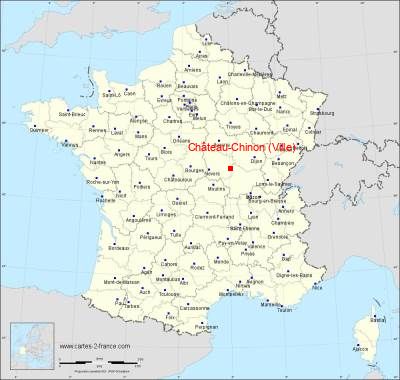Carte de Château-Chinon (Ville)